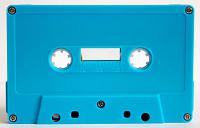 C-28 Aqua Blue Audio Cassettes with Hi-Fi Music-Grade Audio Tape