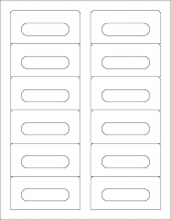 Blockout Audio Cassette Labels - 12 Up, Square Bottom Corners Blockout Audio Cassette Labels - 12 Up, Square Bottom Corners