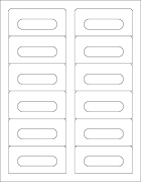 White Gloss Audio Cassette Labels for Laser Printers - 12 Up, Square Bottom Corners