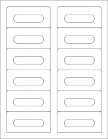 White Gloss Audio Cassette Labels for Inkjet Printers - 12 Up, Square Bottom Corners