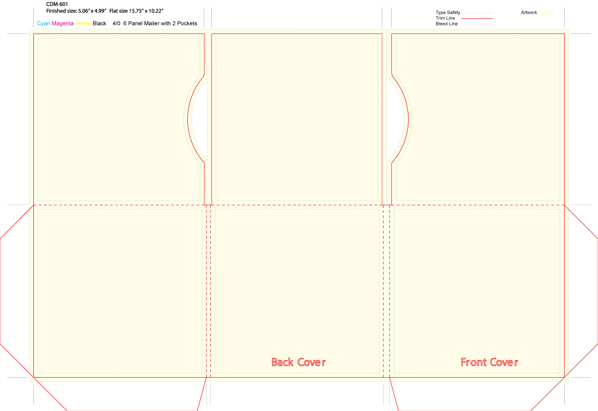 Templates for 6-Panel Wallets and Sleeves